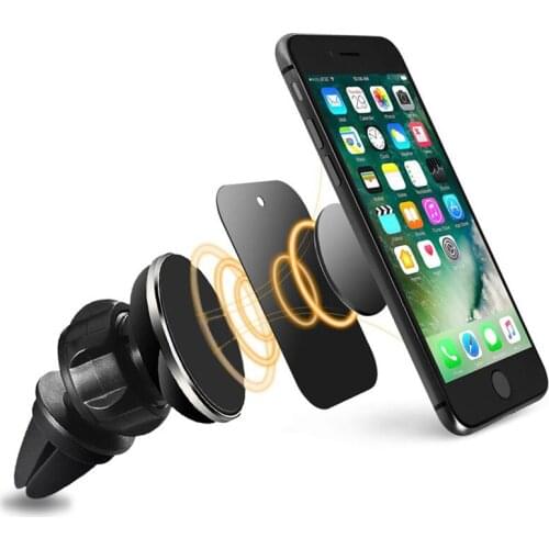 Kongyide Car Holder 1Pc Stand Universal Cell Phone GPS Air Vent Magnetic Car Mount Cradle Holder Black ap24