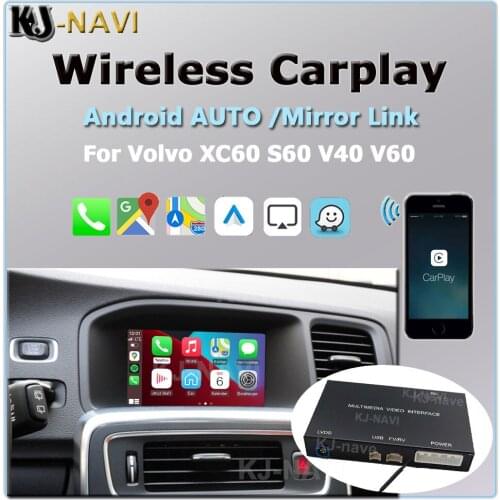 Wireless Carplay Android AUTO Interface For Volvo 2015-2019 XC60 S60 V40 V60 Mirror-Link Video Decoder Box