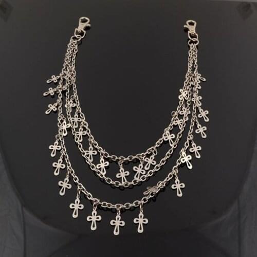 Mens Waist Key Chain Gun Black Heavy Rock Metal Hip Hop Gothic Punk Style Pants Trousers Chain Jean Biker Wallet Key Ring LW09