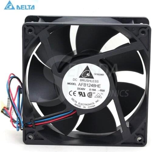 For delta AFB1248HE 12cm 12038 120mm DC 48V 0.18A 3-wire IPC Server Inverter Cooling fans