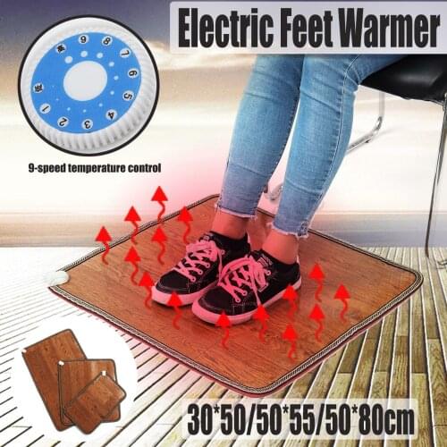 Electric Heating Pad Thermal Foot Feet Warmer Heated Floor Carpet Mat Pad Blanket Home Office Warm Feet Heater