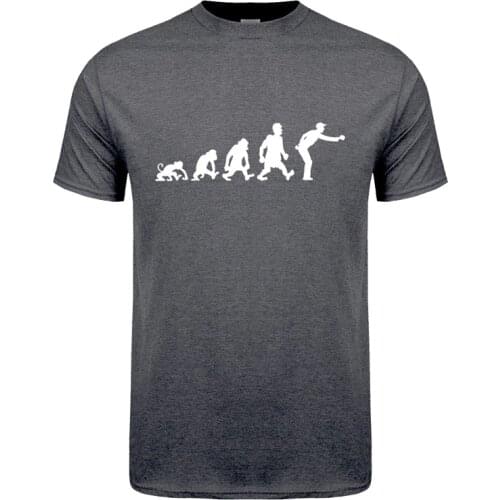 Evolution of Petanque T Shirt Short Sleeve Cotton Cool Funny petanque boule T-shirts Men Clothing JL-057