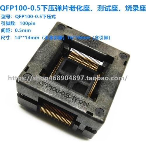 Test Stand Qfp100-0.5 Press Aging Stand 14x14 Gold Plated Contact Fixture Qfp100 Burning Stand