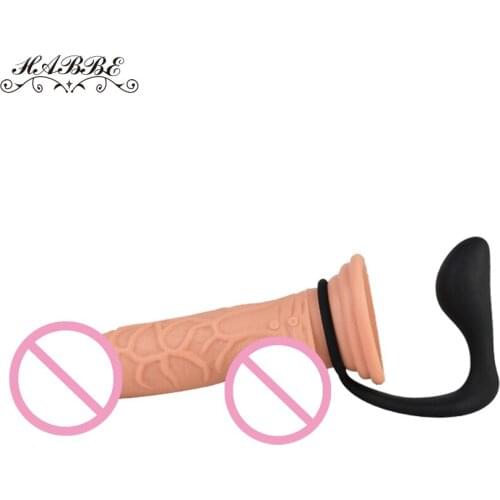 Delay Ejaculation Ring Sex Toys For Men Gay Male Masturbator Anal Plug Prostate Massager Silicone Stimulator Anal Butt Plug