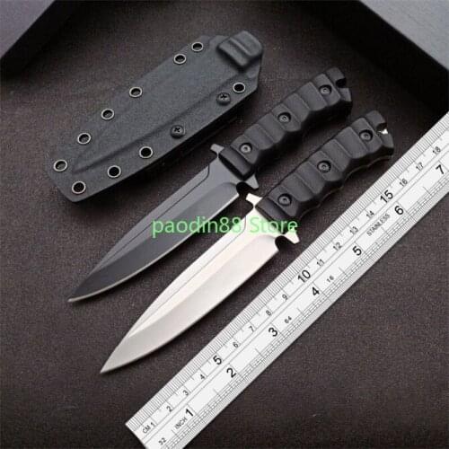 Small Black Phoenix Straight Fixed Blade Knife DC53 Blade Nylon Fiberglass Handle Tactical Hunting Fishing EDC Survival Tool