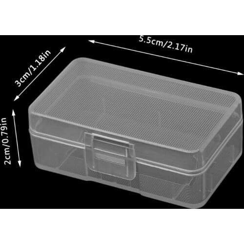 Mini Transparent Case Holder Storage Box For 1x 9V Battery Or 2x AA Batteries 203B