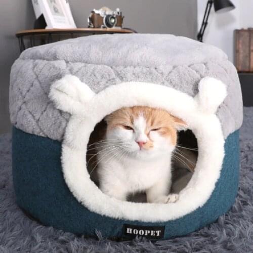 Cat Bed Mat Soft Warm Pet Cat House Soothing Cat Bed For Dog Cat Sitting Home Puppy Sleeping Plush Nest Cave Pet Mat Supplies