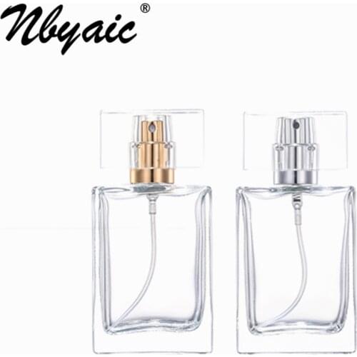 Nbyaic perfume bottle 30ml50ml clear glass sub-bottling portable high-end cosmetics empty bottle spray fine mist bottle 1pcs