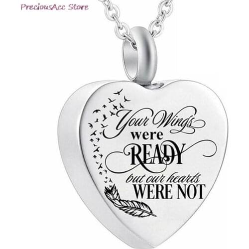 New Heart Cremation Urn Necklace For Ashes - Cremation Jewelry Keepsake Memorial Pendants Gift Dropshipping