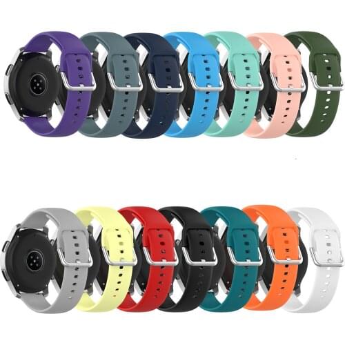 20mm 22mm Silicone Band for Samsung S3 Galaxy SWatch 46mm Active 2 Gear S2 Soft Sport Watchband Strap Bracelet for Huami Amazfit