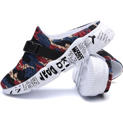 Men Slippers High Quality Large Size Summer Breathable Outdoor Mens Half Slippers Camo Fashion Trend Shoes Sport Sandals Male