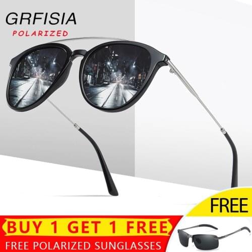 Free 1 PACK Polarized Sunglasses Men High Quality Pilot Sun Glasses Fashion TR90 Tortoise Eyeglasses Frame 100% TAC UV Goggles