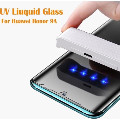UV Full glue Tempered Glass For Huawei Honor 30 30S X10 5G 9A Cover UV Screen Protector Glass For Huawei nova 7 SE 7i honor X10