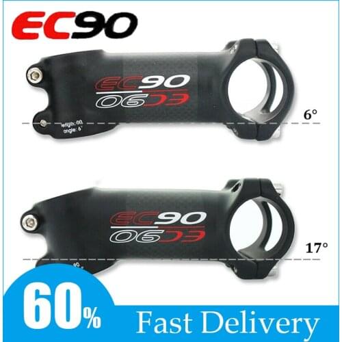 Carbon Stem 6/17 Degree 31.8mm stem Super strength Ultralight Road bike Stem 60/70/80/90/100/110/120mm Handlebar Stem mtb parts
