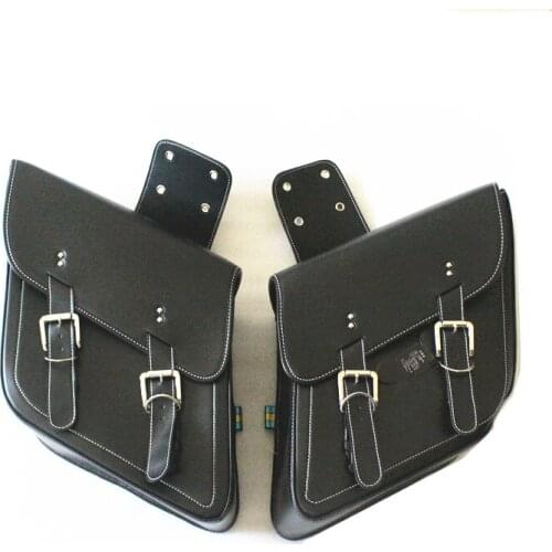 Universal Motorcycle Saddle Bags Side Storage Luggage Bag Fork Tool Pouch Custom For Harley Honda Yamaha Suzuki