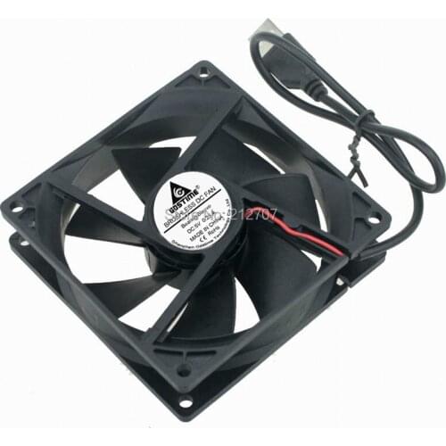 5Pcs Gdstime 92mm 92x92x25mm 9225 USB DC 5V Cooling Fan for Computer PC CPU Case Cooler