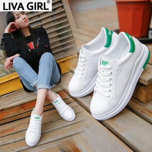 2019 new summer net shoes Korean version of the small white shoes womens platform fashion flat shoes wild single shoes