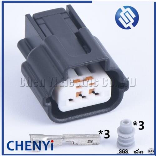 1 set 3 pin female (0.6) PK605-03027 Automotive Electrical Female Plug Waterproof Car Connectors With Terminal For Mitsubishi