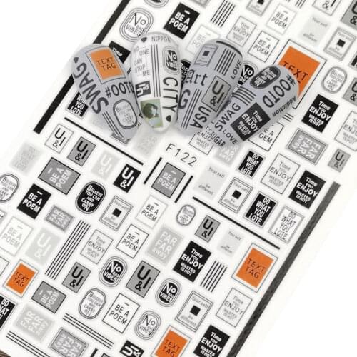 1pc 3D Letter Slider Decals Nail Art Decorations Sticker Adhesive Inscriptions Alphabet Foils Wraps Manicure Tool