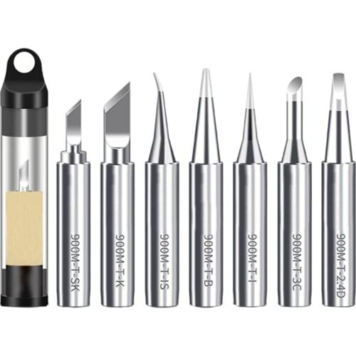1PCS Lead Free Soldering Iron Tips 900M Tip Soldering Welding Tips K/1.5K/SK/3C/B/IS/I/2.4D With Plastic Box Welding Accessories