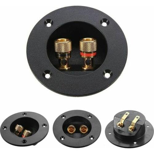 2Pcs/set Subwoofer Speaker Box Terminal Round Cup Connector For 4mm Banana Plugs Dropshipping