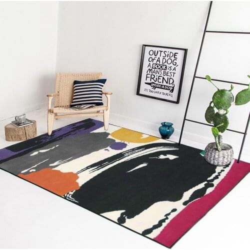 200*300cm modern water color art ink color block living room bedroom bathroom kitchen door floor mat carpet customization