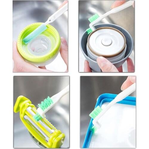 3pcs Cleaning Brush Housekeeping Long Handle Baby Milk Bottle Cleaning Brushes Q1FE