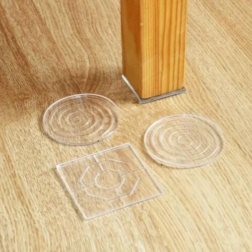 4 Pcs/lot PU Mute Non-slip Thick Silicone Table And Chair Foot Pad Sofa Foot Non-slip Mat Floor Protection Table Mat Paste Type