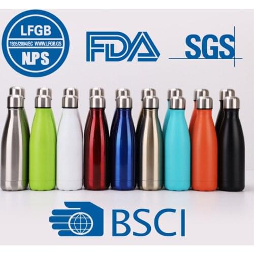 350/500ML Double Wall Stainles Steel Water Bottle Thermos Bottle Keep Hot and Cold Insulated Vacuum Flask for Sport Cup