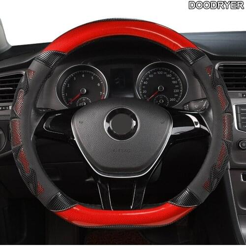 DOODRYER Carbon Fiber Leather Car Steering Wheel Cover For Lexus is250 rx300 rx330 rx 350 gx470 nx rx ct200h gs300 gs