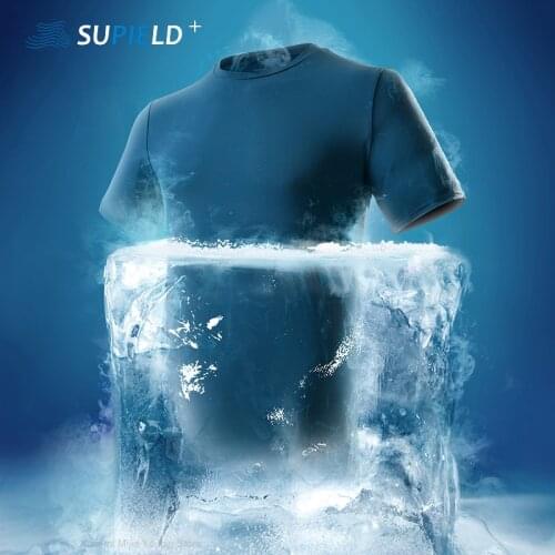 Xiaomi SUPIELD Mesh Breathable Ice Feeling T-shirt Mens Simple Casual Solid Color Short Sleeve Men Quick Dry Sports T Shirt