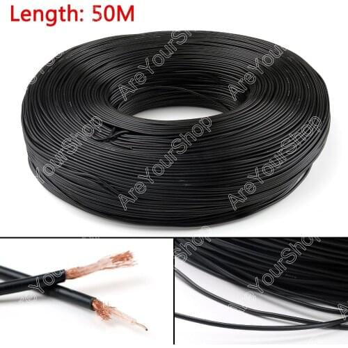 Areyourshop 5000cm 50ohm M17/119-RG174 Coax Pigtail RG174 RF Coaxial Cable Connector 164ft Plug Jac