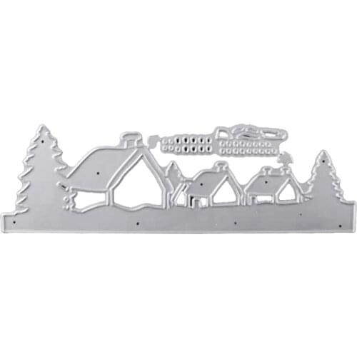 Village House Metal Cutting Dies Stencil DIY Scrapbooking Album Paper Card Template Mold Embossing Decoration