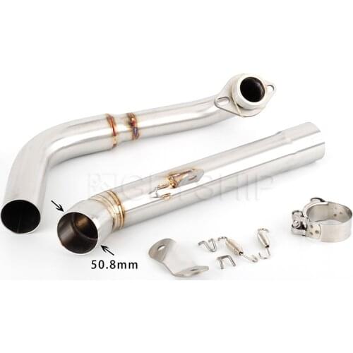 Motorcycle For Yamaha YZF R125 2014-2018 MT125 MT 125 2014-2019 R125 V2 Escape Decat Pipe Slip-on Exhaust Muffler Head Link Pipe