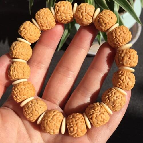 Wholesale Natural King Kong Bodhi Bracelets Buddha Beads Hand String Men Prayer Japa mala Collection of high-end Wood Jewelry
