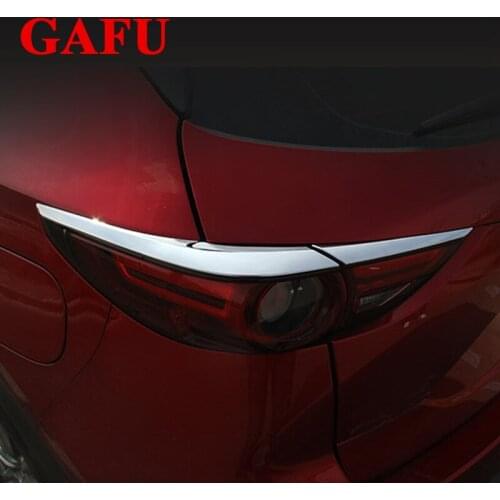 For Mazda CX5 CX-5 2017 2018 2019 2020 Chrome Rear Tail Light Lamp Cover Trim Taillight Molding Garnish Surround Frame Eyelid