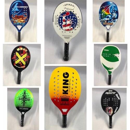 2021 New High Quality Adult Professional Full Carbon Beach Tennis Racket EVA Surface Rubber Racket, Unisex Equipment Racket