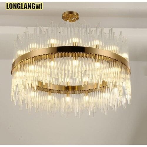 NEW Modern Led Crystal Chandelier Lamps Ring luxury Chandeliers Light Hanging Lighting