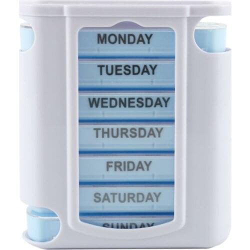 New 7 Day Week Pill Box Organizer Tablet Holder Medicine Tablet Drug Holder Storage Box Pillbox Case Organizer Container Kit
