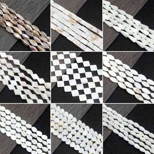 Natural Freshwater Shell Pendants Mother Of Pearl Charm Water Droplets Shape Peral Beads For Jewelry Making Bracelet Accessories