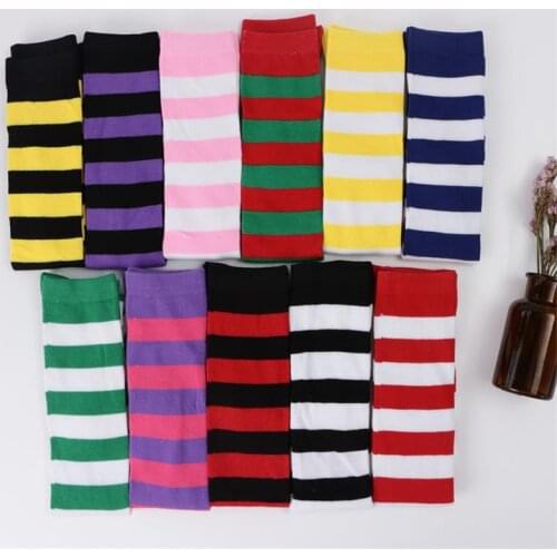 Rainbow Over Knee Stockings for Women Sexy Thigh High Fashion Long Stocking Stripe Plus Size Red\Black Girls Cute Socks Hot Sale