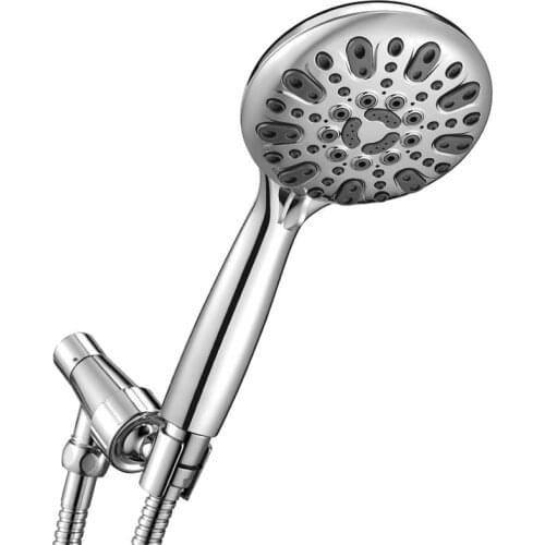 Samodra Handheld Shower Head,High Pressure 6 Spray Setting Extra Long Stainless Steel Hose And Solid Brass Shower Arm Mount
