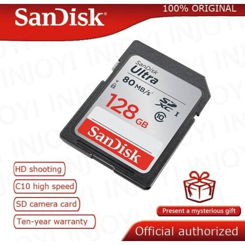 SanDisk Ultra 32GB 16GB 64GB 128GB Class 10 SD card SDHC SDXC Memory Card C10 80MB/s carte sd Support Official Verification