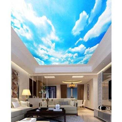 Blue sky sunny living room bedroom ceiling Landscape wallpaper murals ceilings Home Decoration
