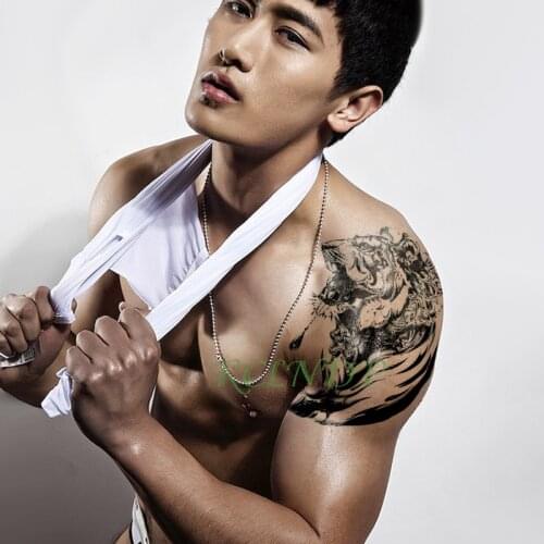 Waterproof Temporary Tattoo Sticker Tiger Animal fake tatto Cool flash tatoo tatouage temporaire body art for girl women men