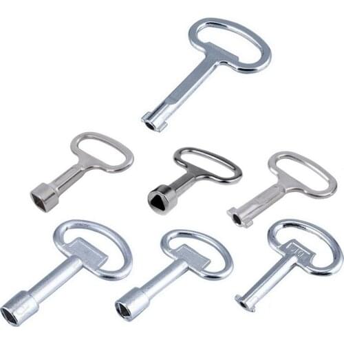 1Pc Universal Key Multifunction Wrench Metro Trains Key Lock Elevator Door Key Electric Cabinet Keys For Triangular Panel Lock