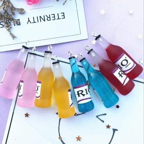 10pcs Kawaii resin cocktail Charms Pendants for DIY decoration neckalce earring key chain Jewelry Making