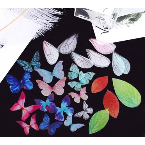 10pcs Gauze Butterfly Embroidery Patches For Clothes Sticker On Patches Diy Hair Accessories Earring Pendant Material
