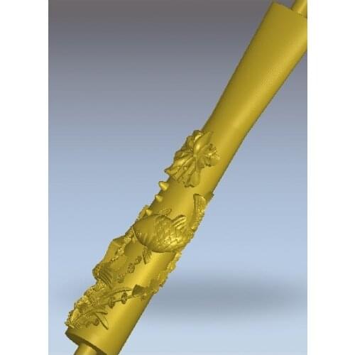 3D model relief for cnc in STL file format Double fish Tobacco pipe