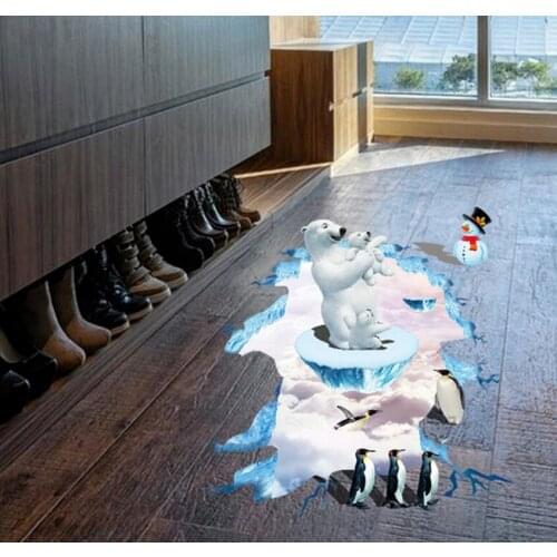 3D Polar Penguins Room Home Decor Removable Wall Stickers Decals Decorations